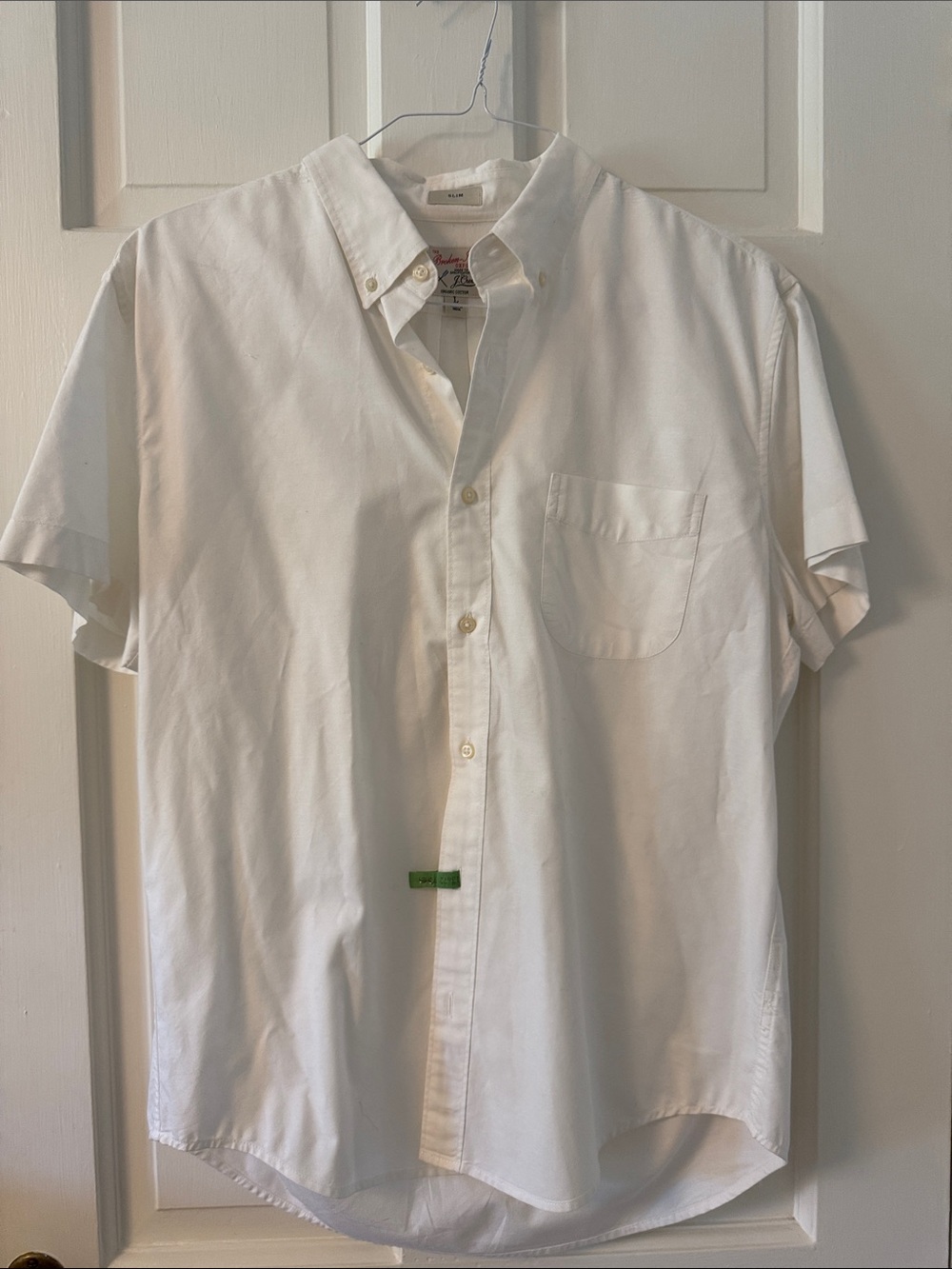 J. Crew White Short-Sleeve Button-Down Shirt